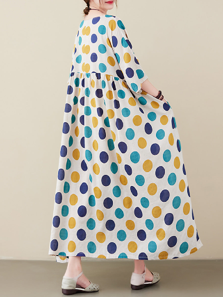 Polka dot short sleeved Dress