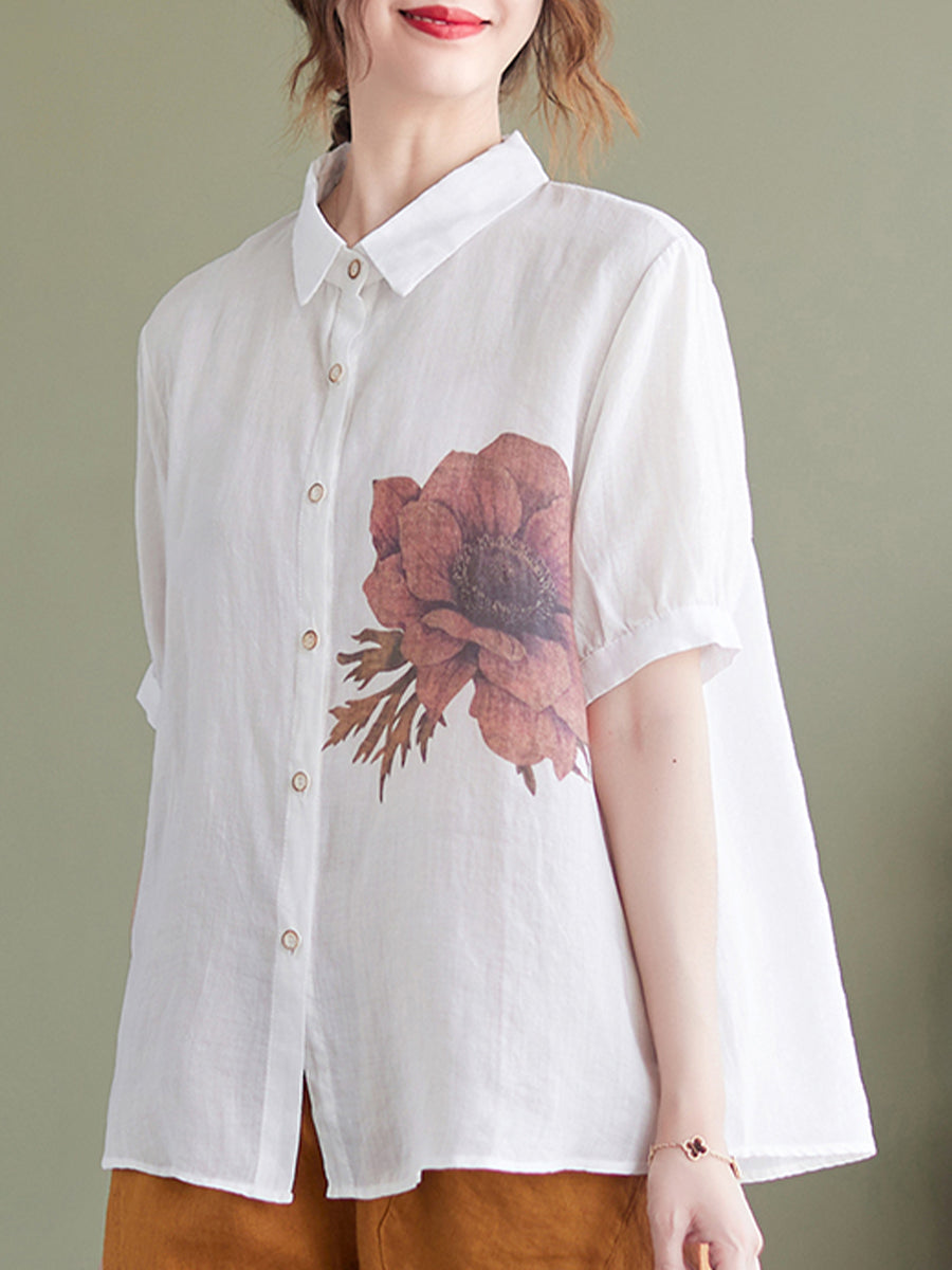 Flower printed shirt