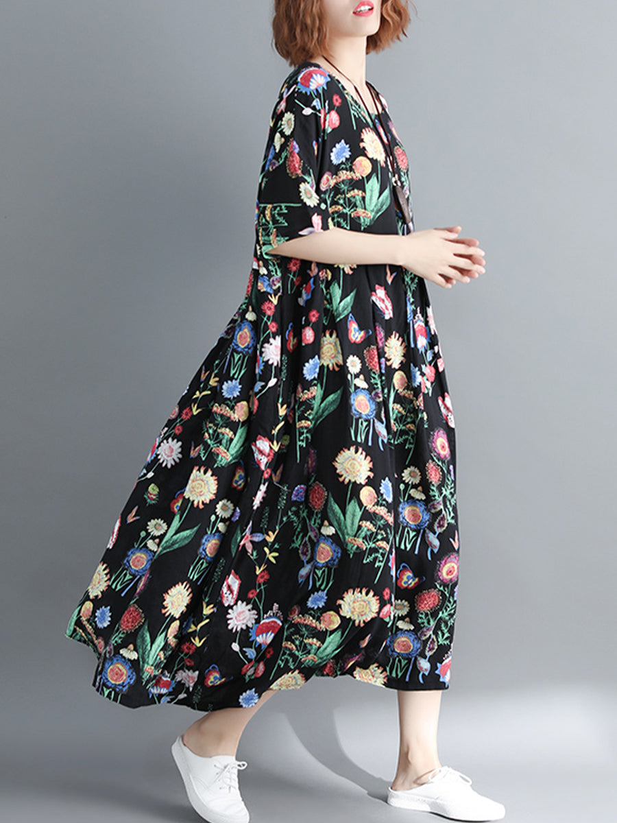 Floral Holiday Casual Dress