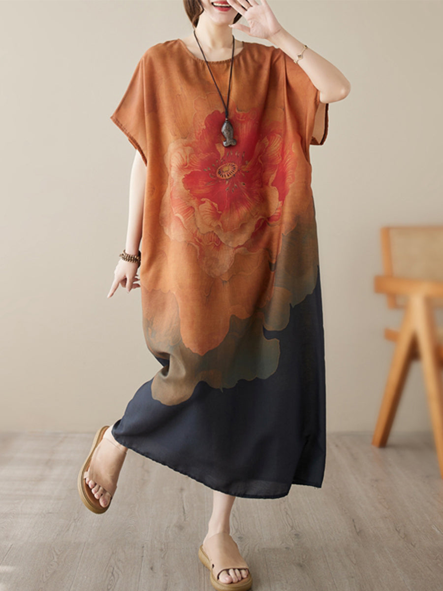 Ethnic Print Casual Dress