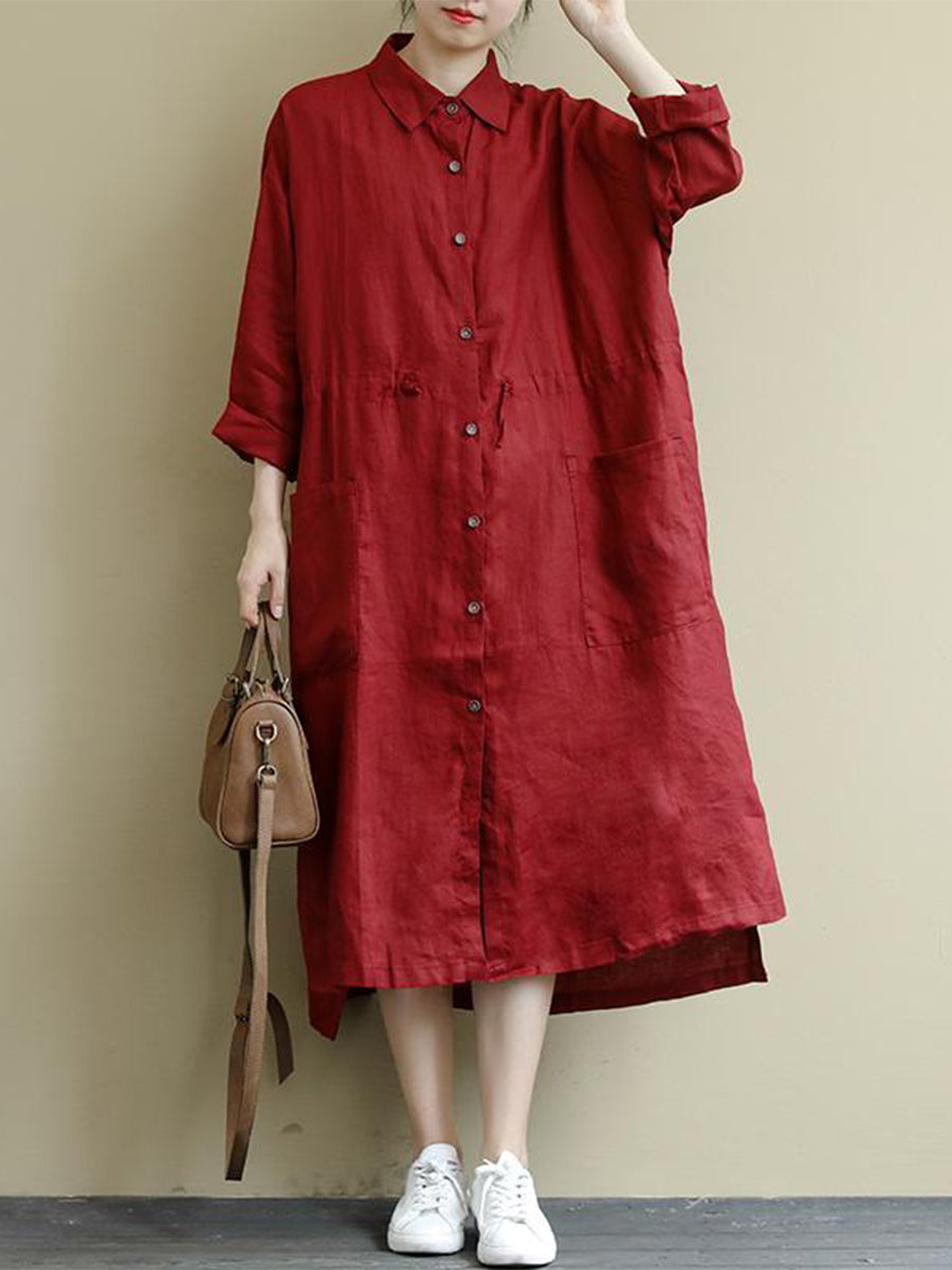 Solid Plus Size Casual Dress