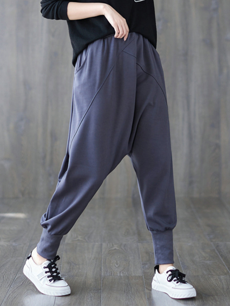 Solid casual oversized pant