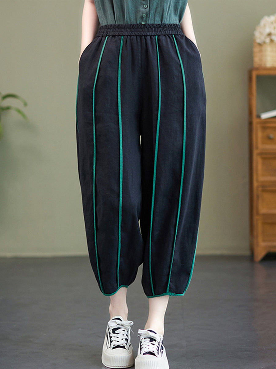 Colored casual radish cropped pants