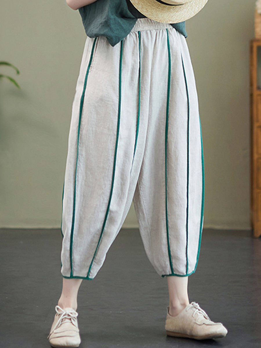 Colored casual radish cropped pants