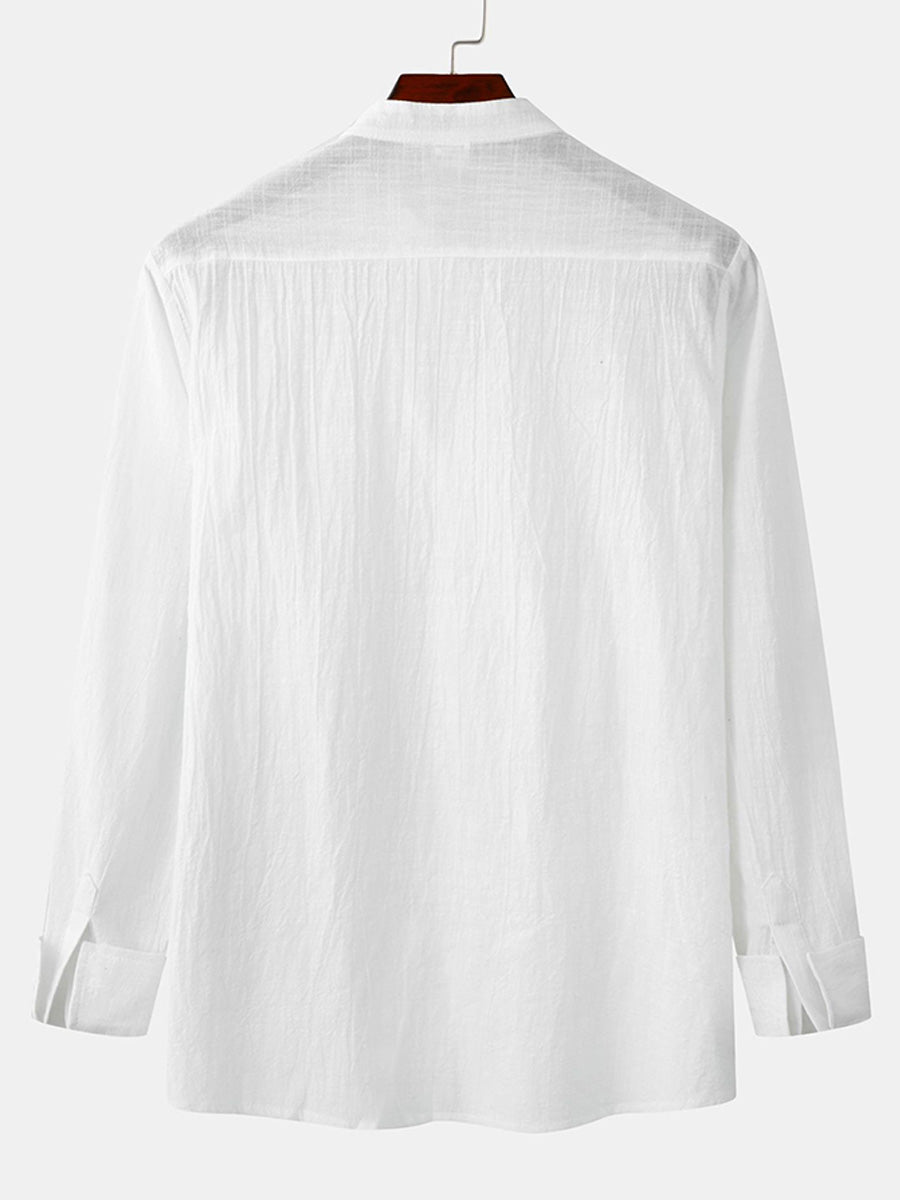 Chemise décontractée à manches longues pour hommes