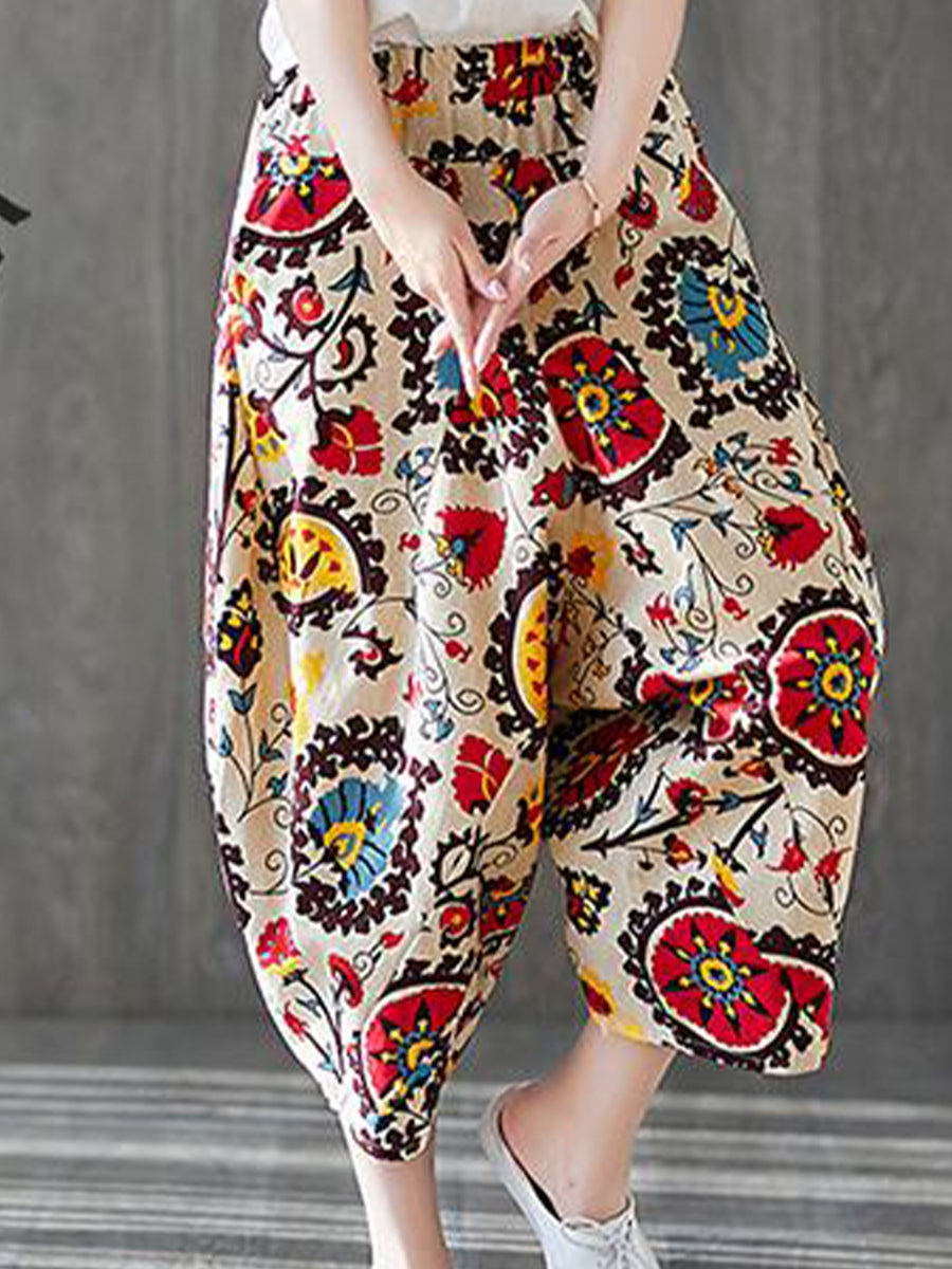 Vintage printed Casual pant