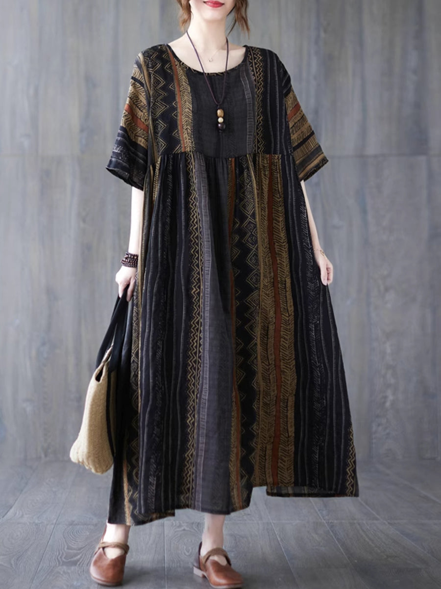 Ethnic printed large dress