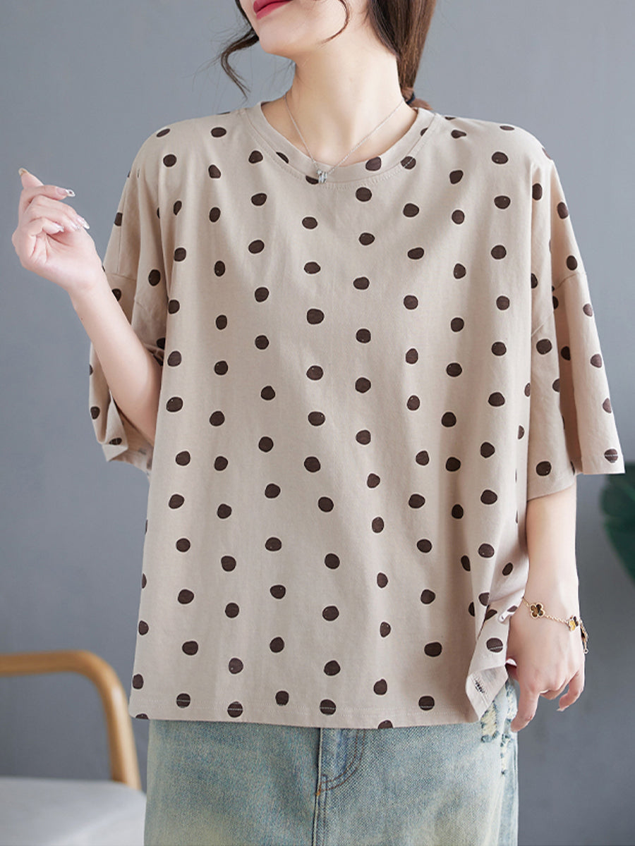 Polka dot oversized shirt