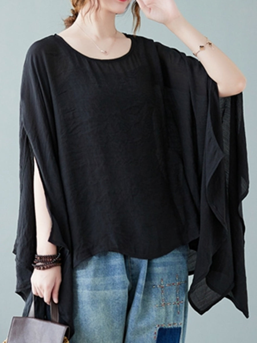 Long sleeved split top