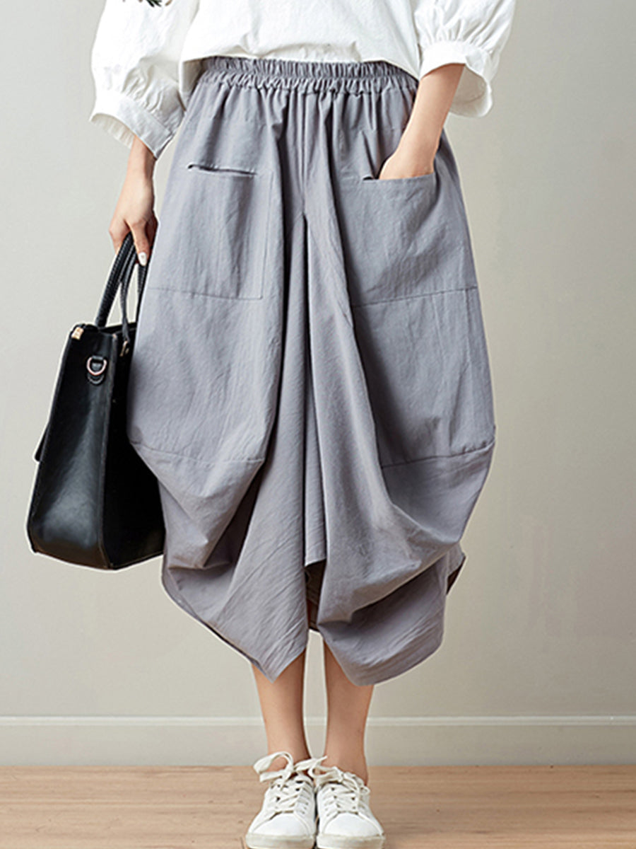 Oversized Slim Lantern Skirt