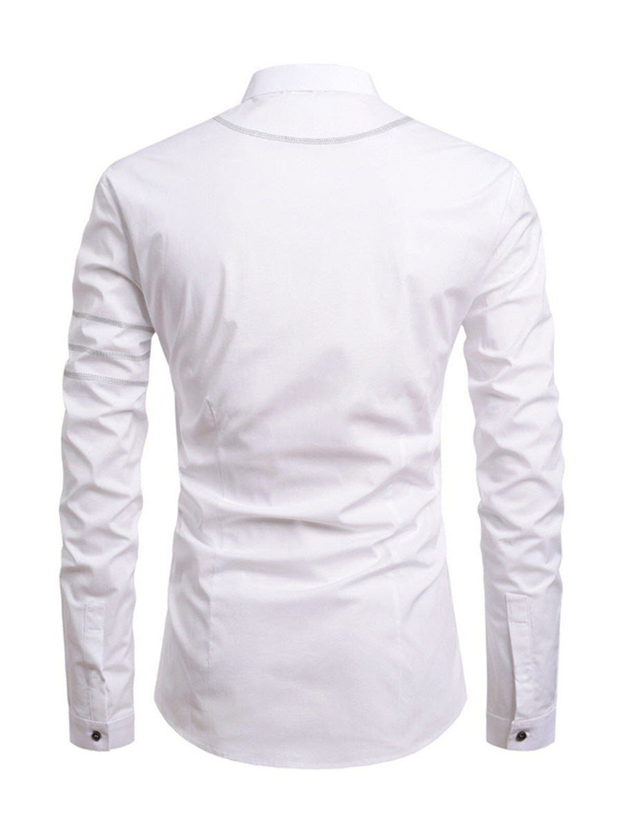 Men's business casual Long Sleeve Shirt