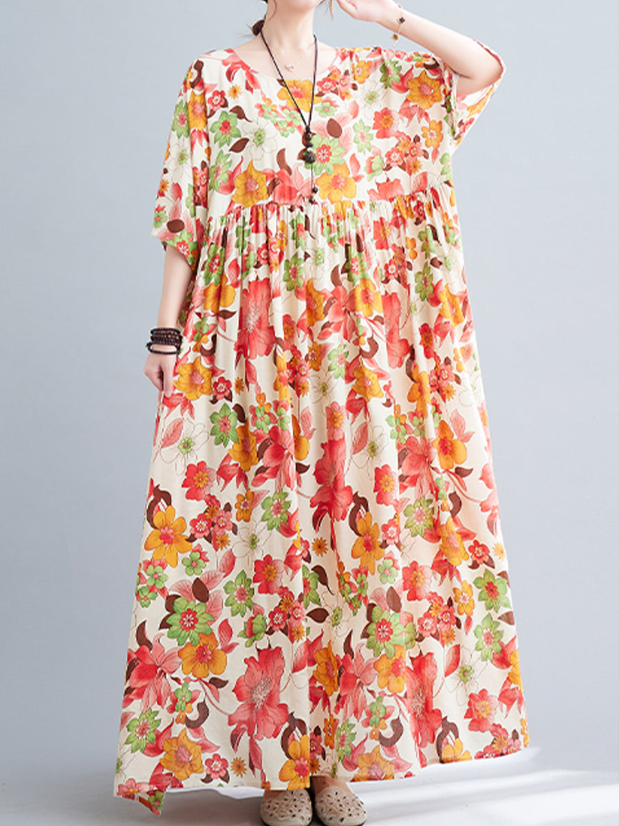 Floral Plus Size Casual Dress