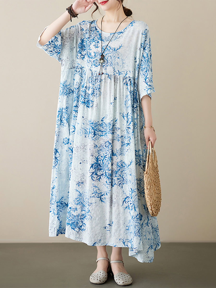 Floral Plus Size Casual Dress