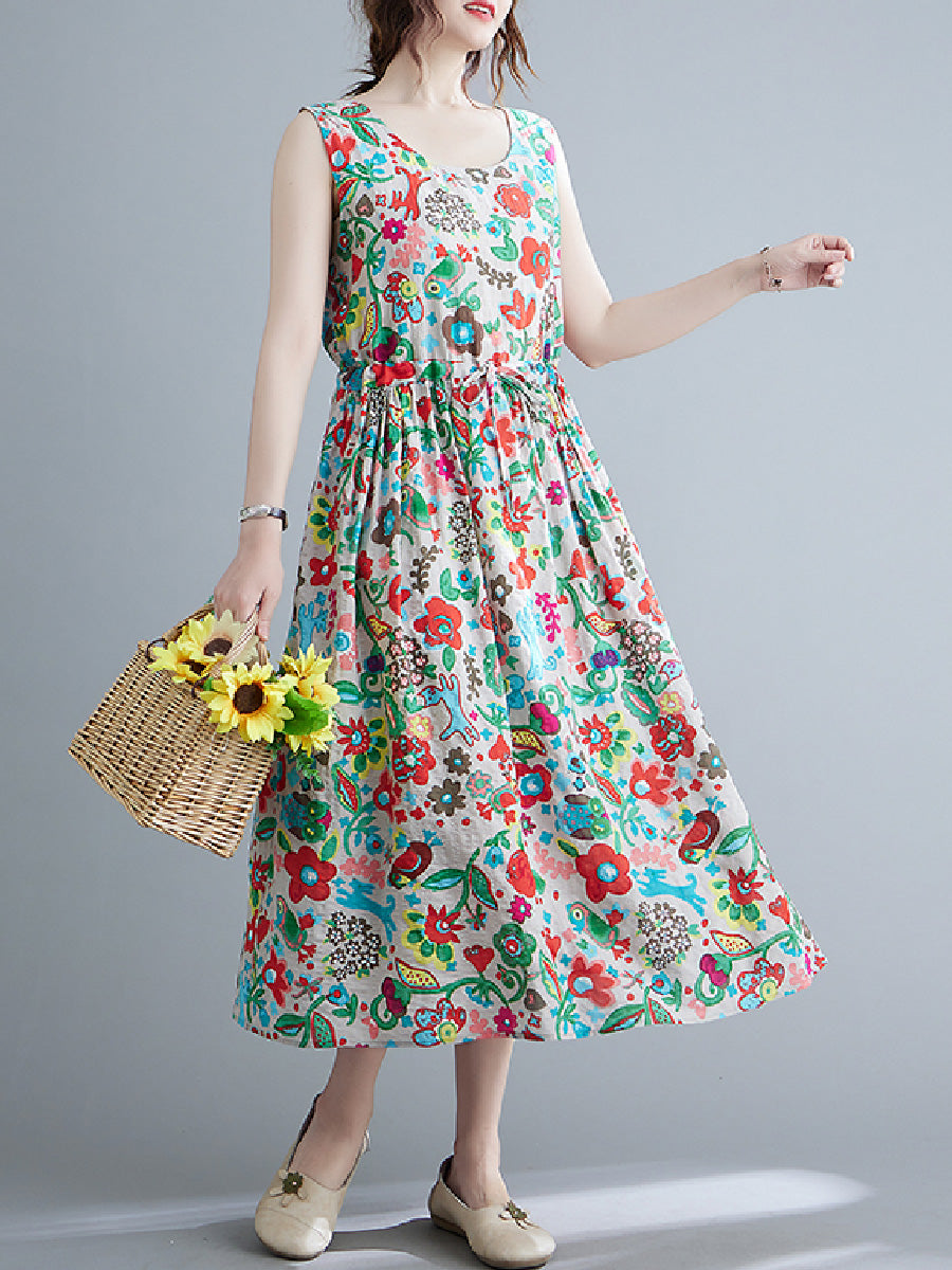 Oversized floral waistband Dress