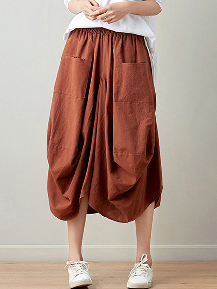 Oversized Slim Lantern Skirt