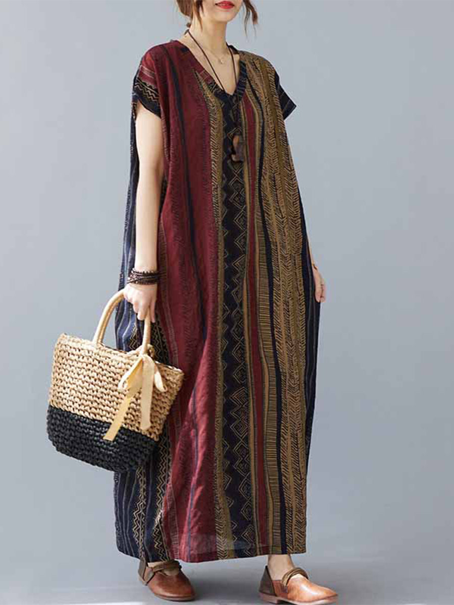 Ethnic printed large dress