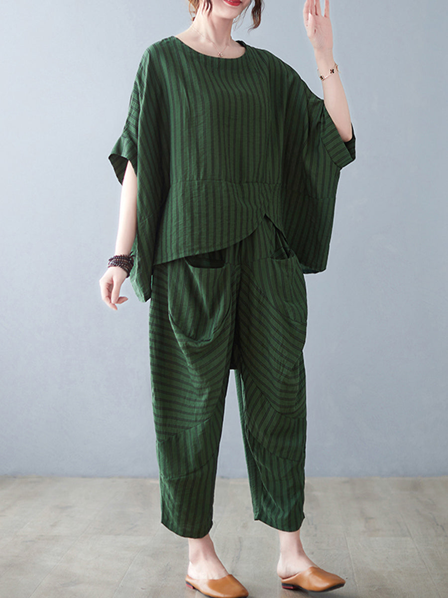 Vertical striped pocket loose set