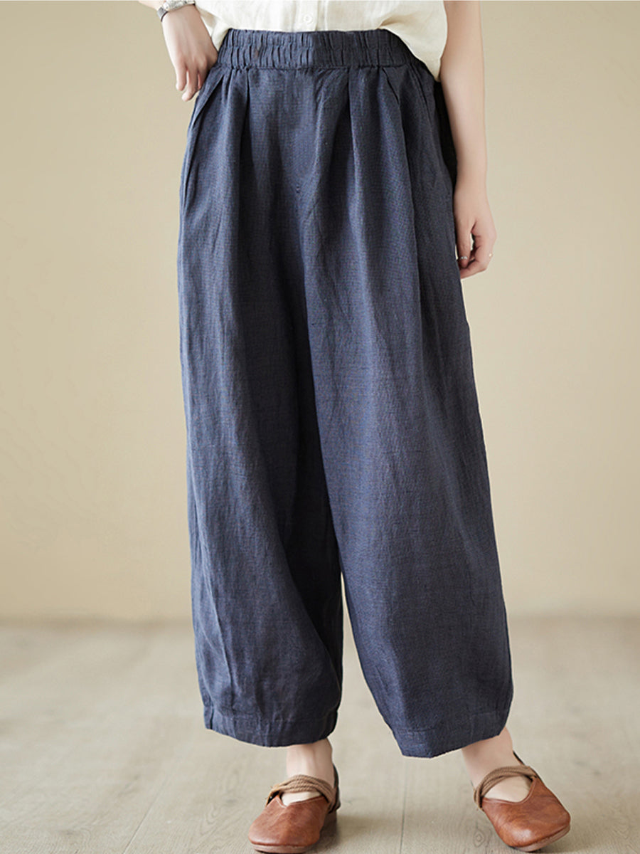 Retro Cotton Hemp Radish Casual Pants