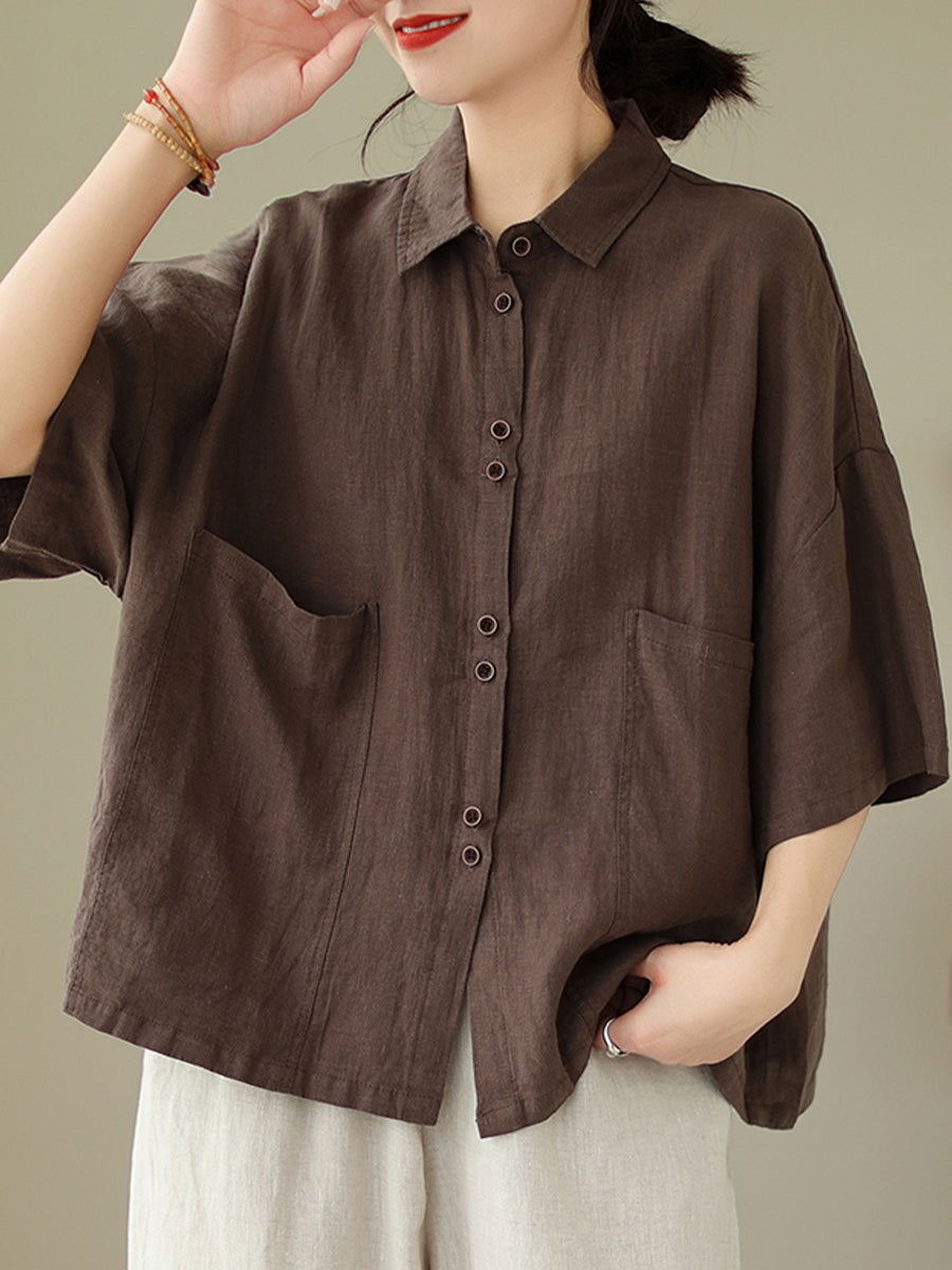 Double button and pocket shirt