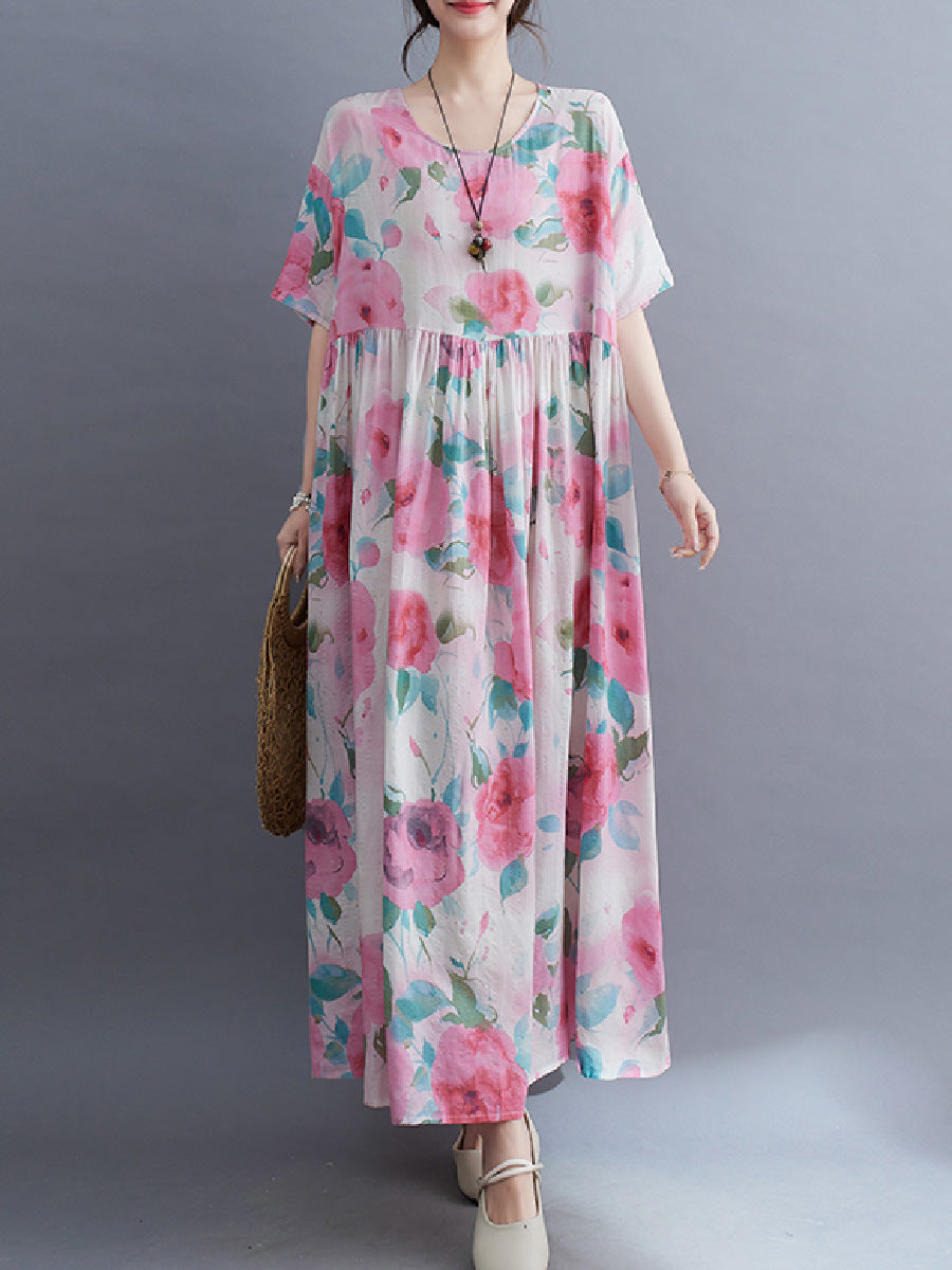 Floral Plus Size Casual Dress