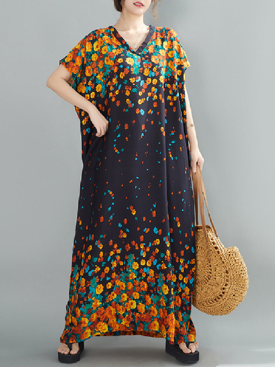 Floral Plus Size Casual Dress