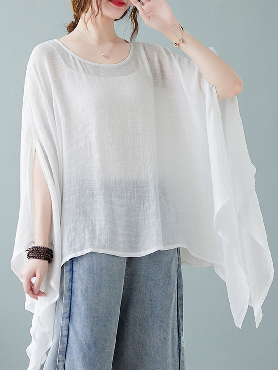 Long sleeved split top