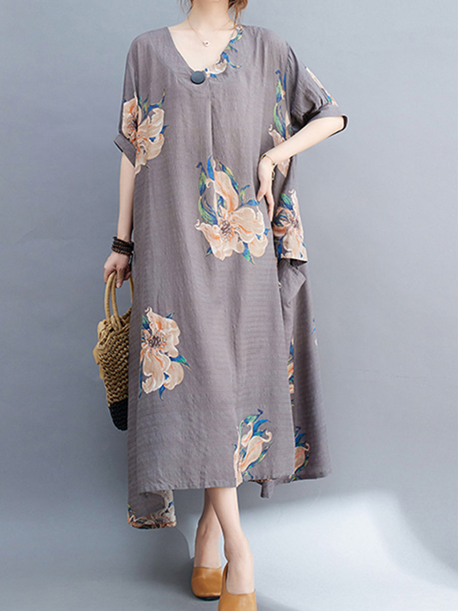 Floral Plus Size Casual Dress