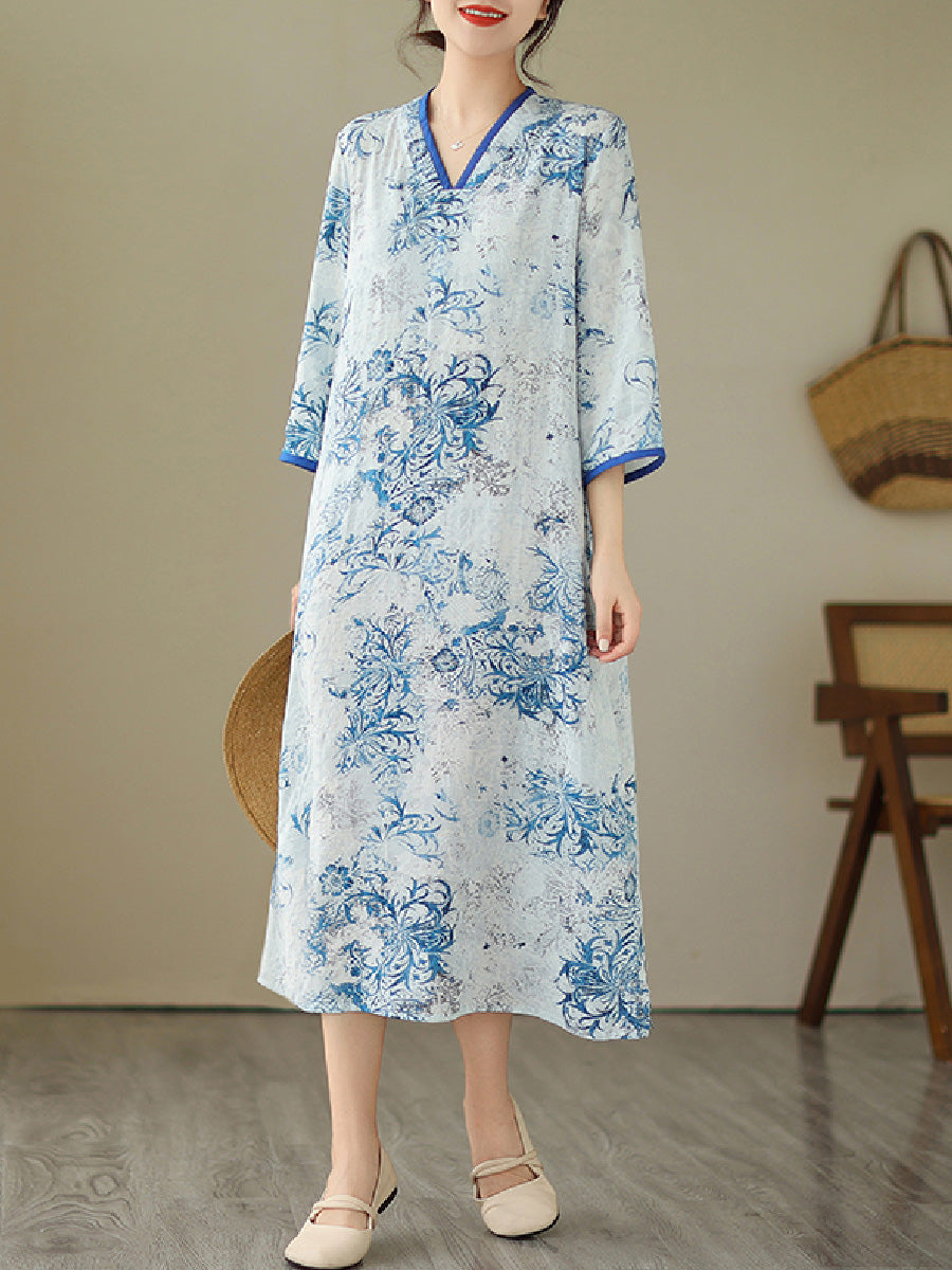 Ethnic Print Casual Dress