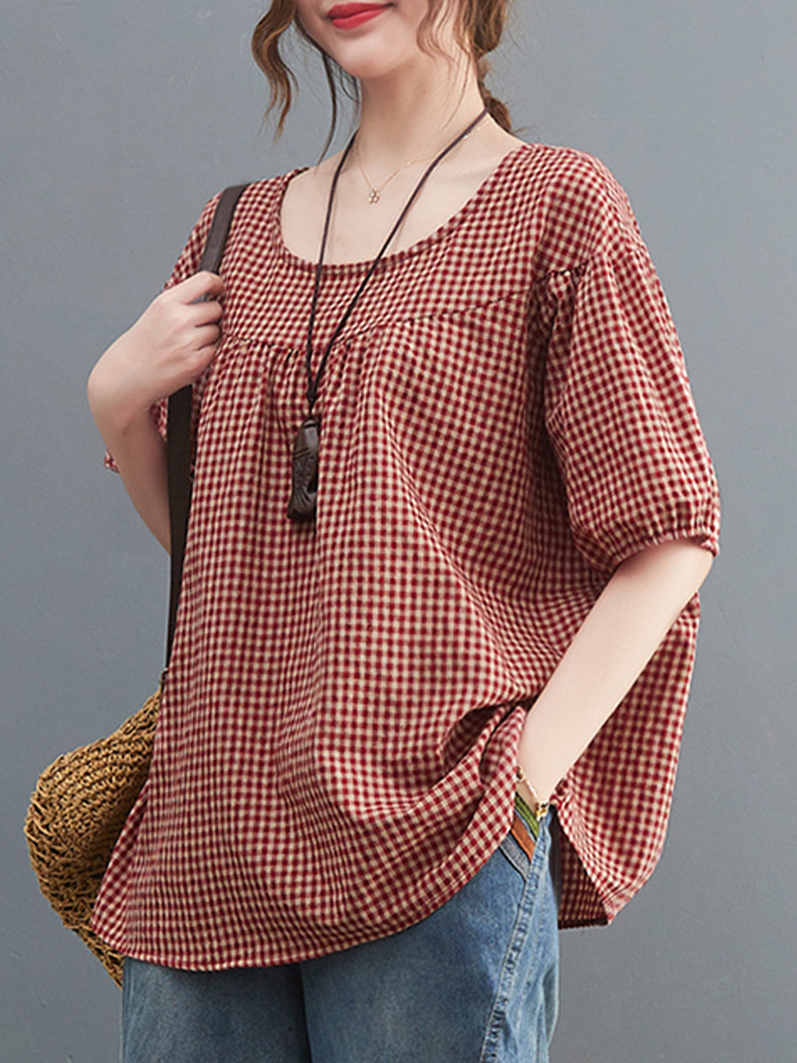 Small plaid oversized shirt