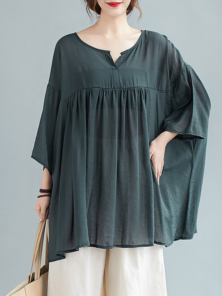 Oversized solid color shirt