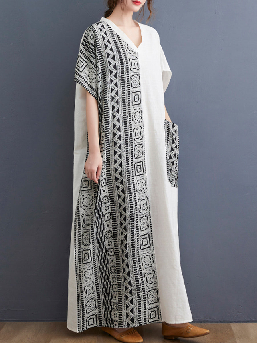 Asymmetric Ethnic Style Dress