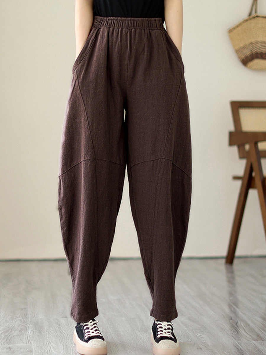 Solid color high waisted slimming pants