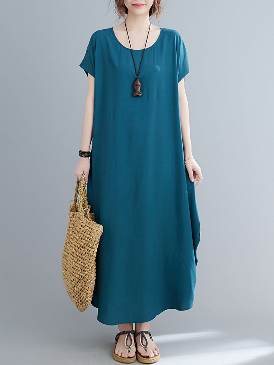 Oversized Solid Color Dress