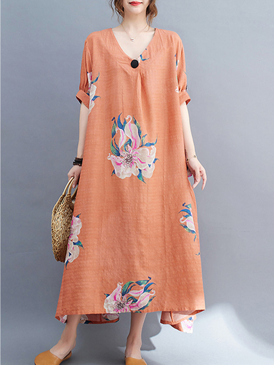 Floral Plus Size Casual Dress