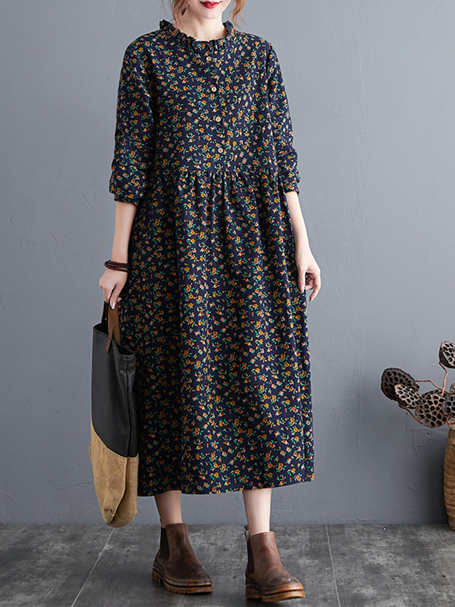 Vintage floral long dress