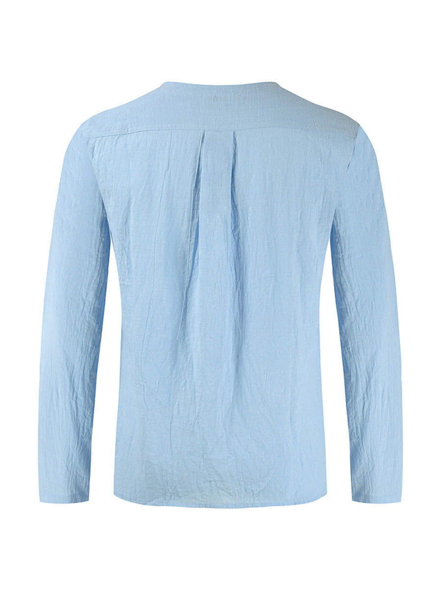 Men's Lace Loose Long Sleeve Shirt