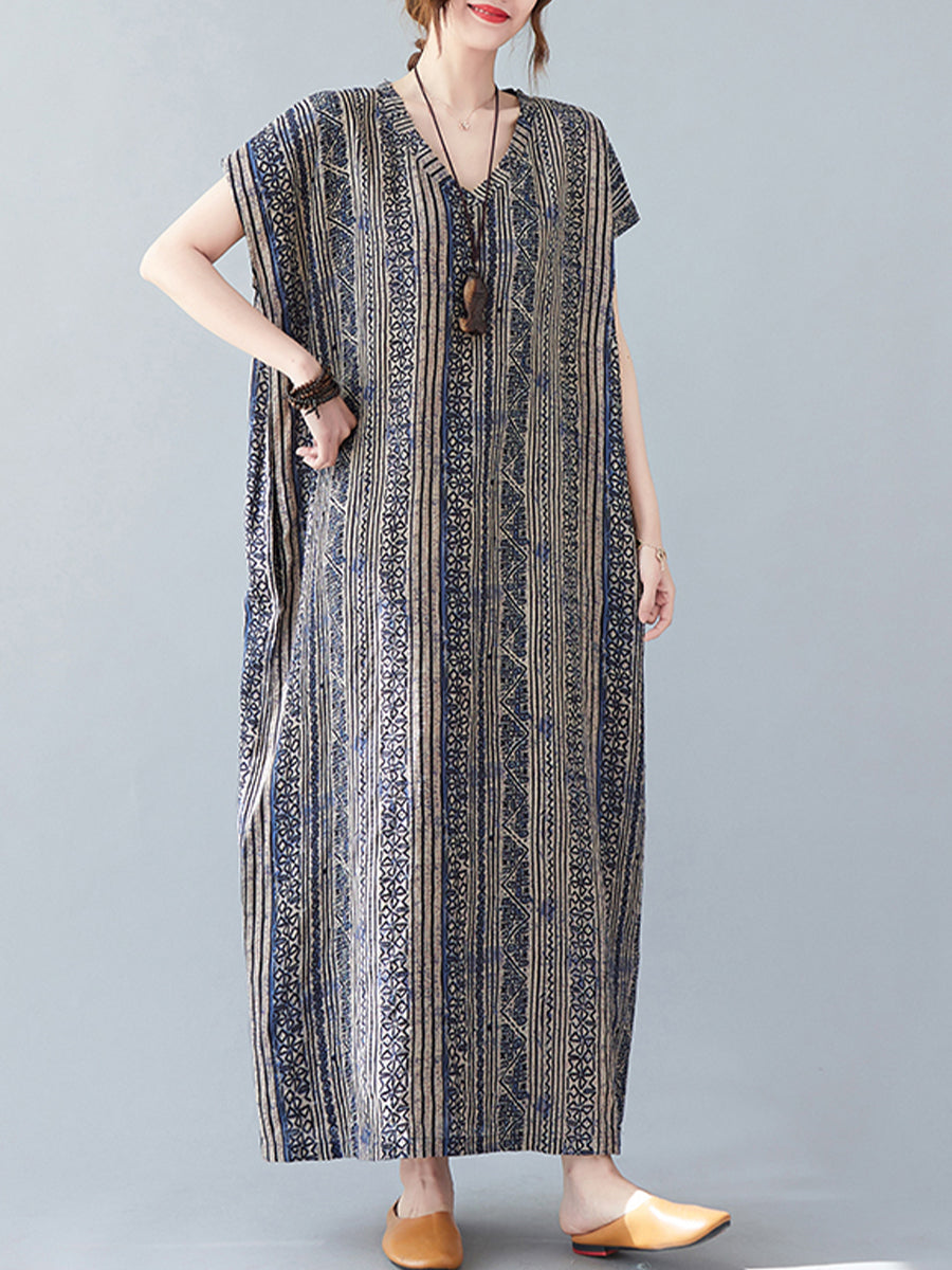 Ethnic printed large dress