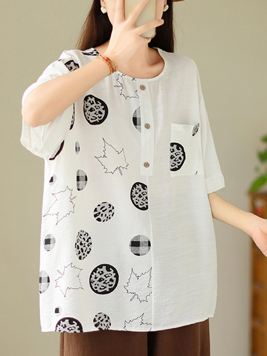 Minimalist printed casual shirt