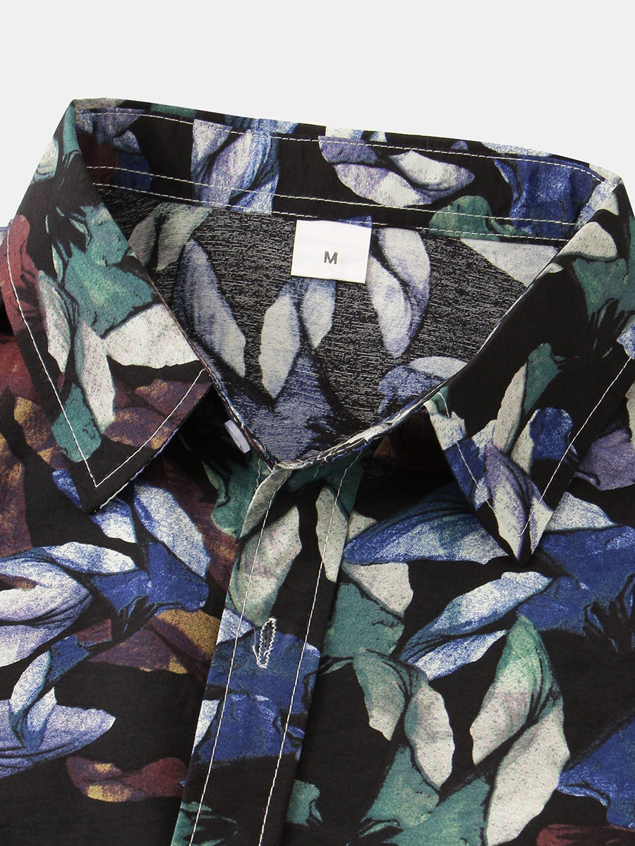 Camicia a maniche corte casual hawaiana da uomo