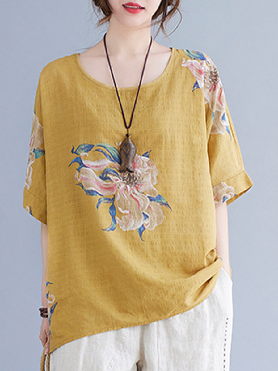 Art printed oversized shirt