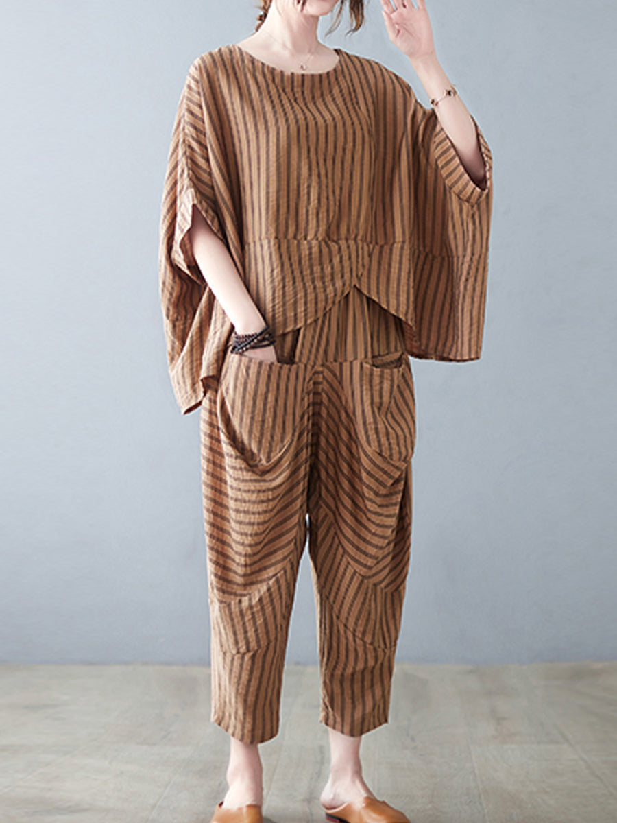 Vertical striped pocket loose set