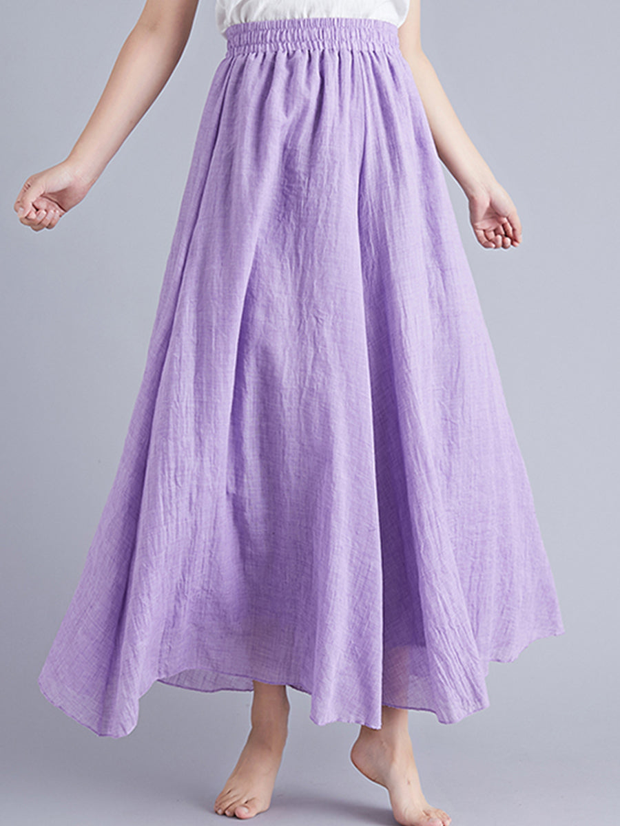 Solid irregular wide leg skirt pants