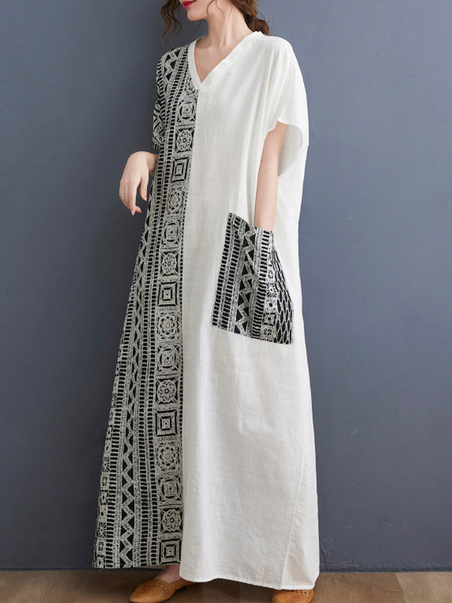 Asymmetric Ethnic Style Dress