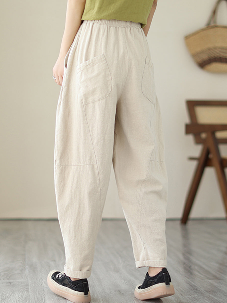 Solid color high waisted slimming pants