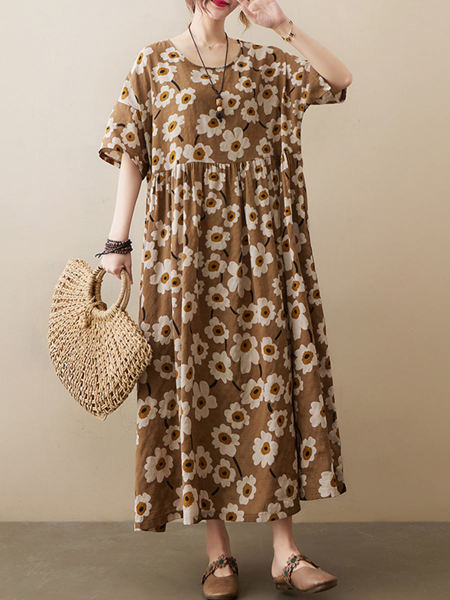 Floral Plus Size Casual Dress