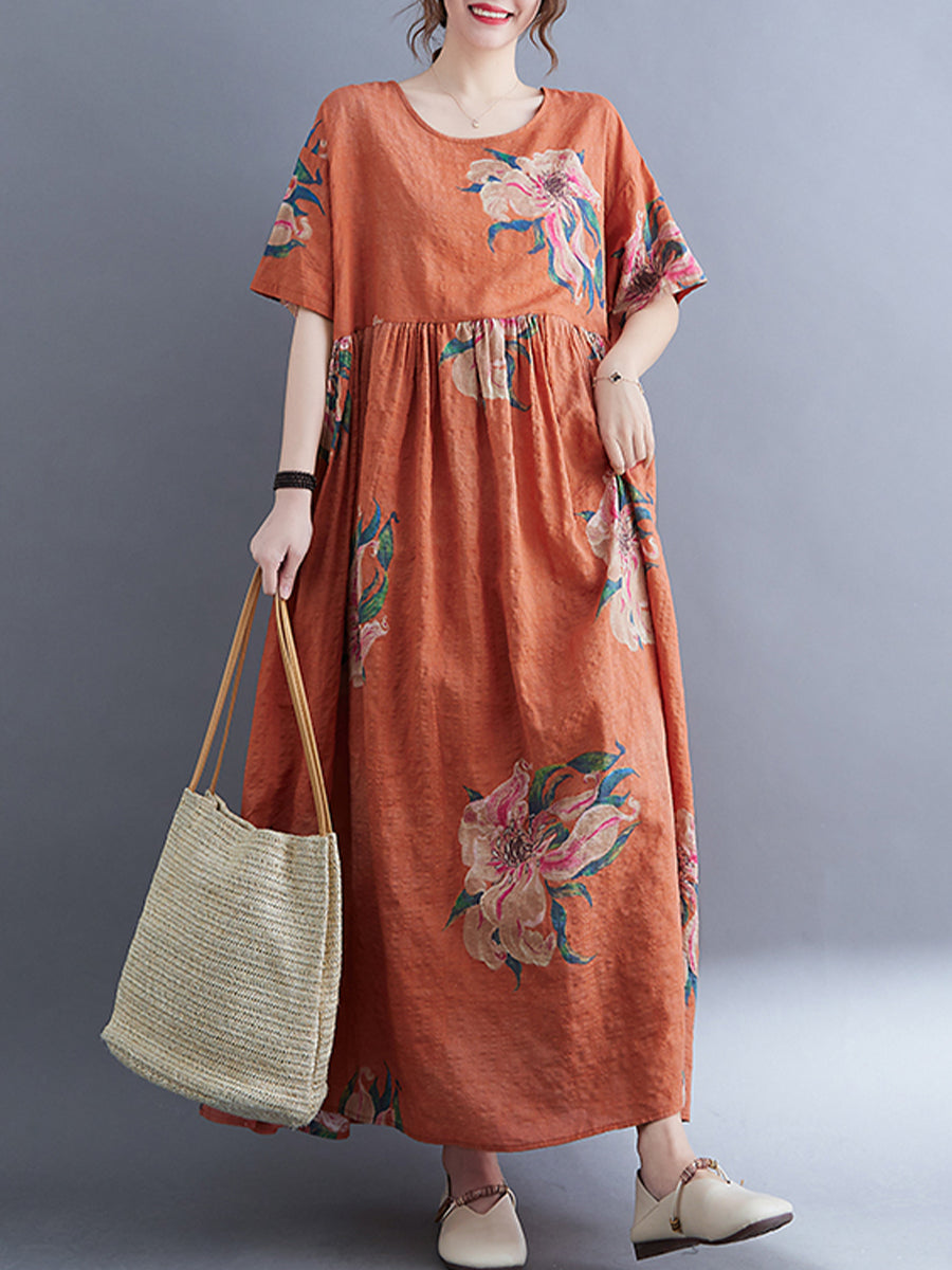 Floral Plus Size Casual Dress