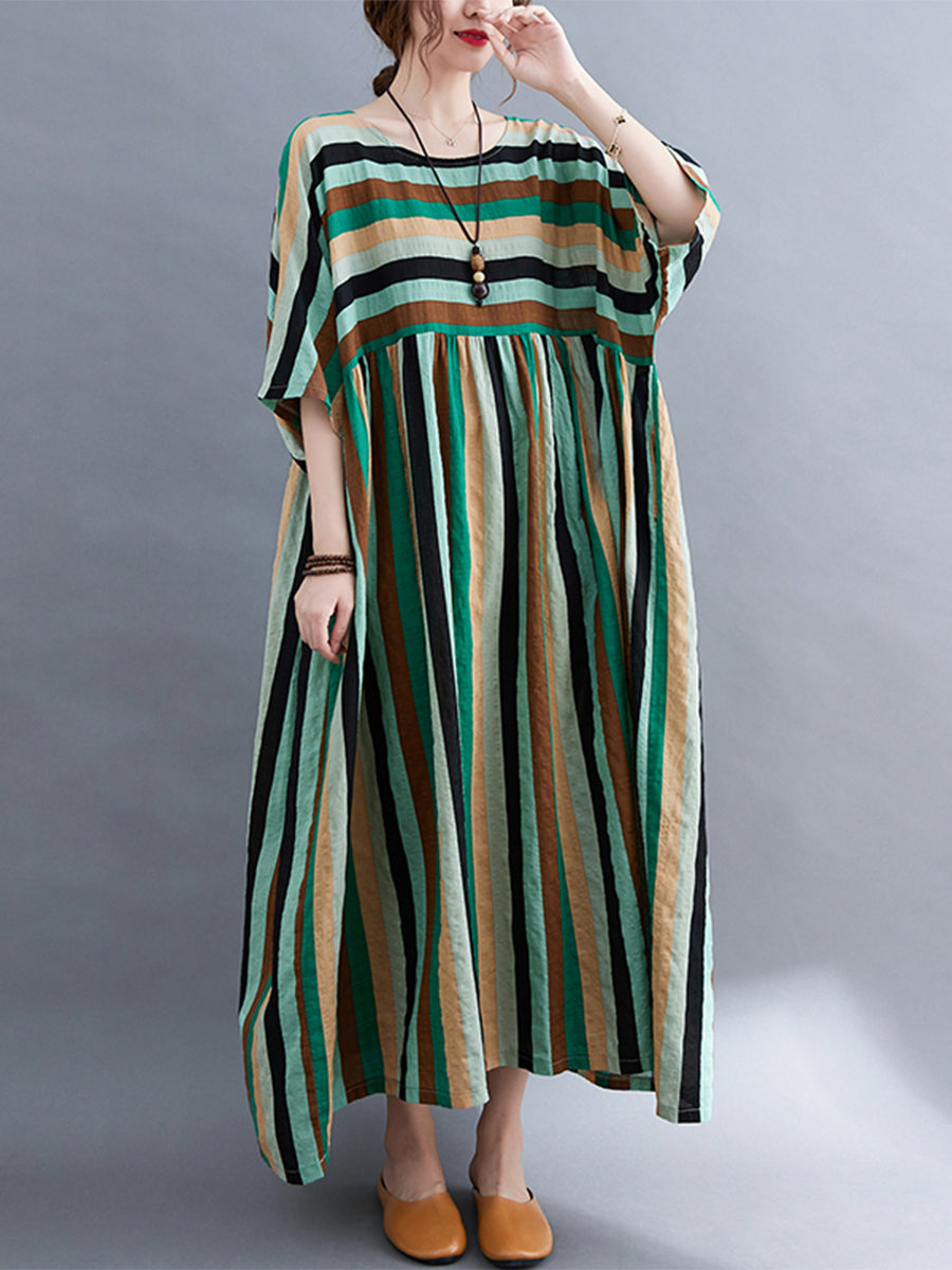 Round neck striped Dress