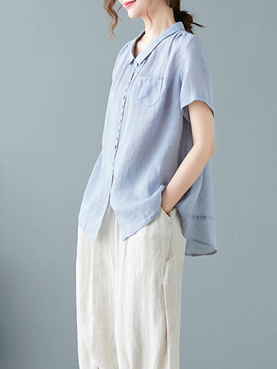 Small button single pocket shirt