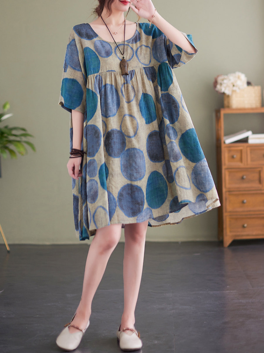 Oversized printed slimming dress