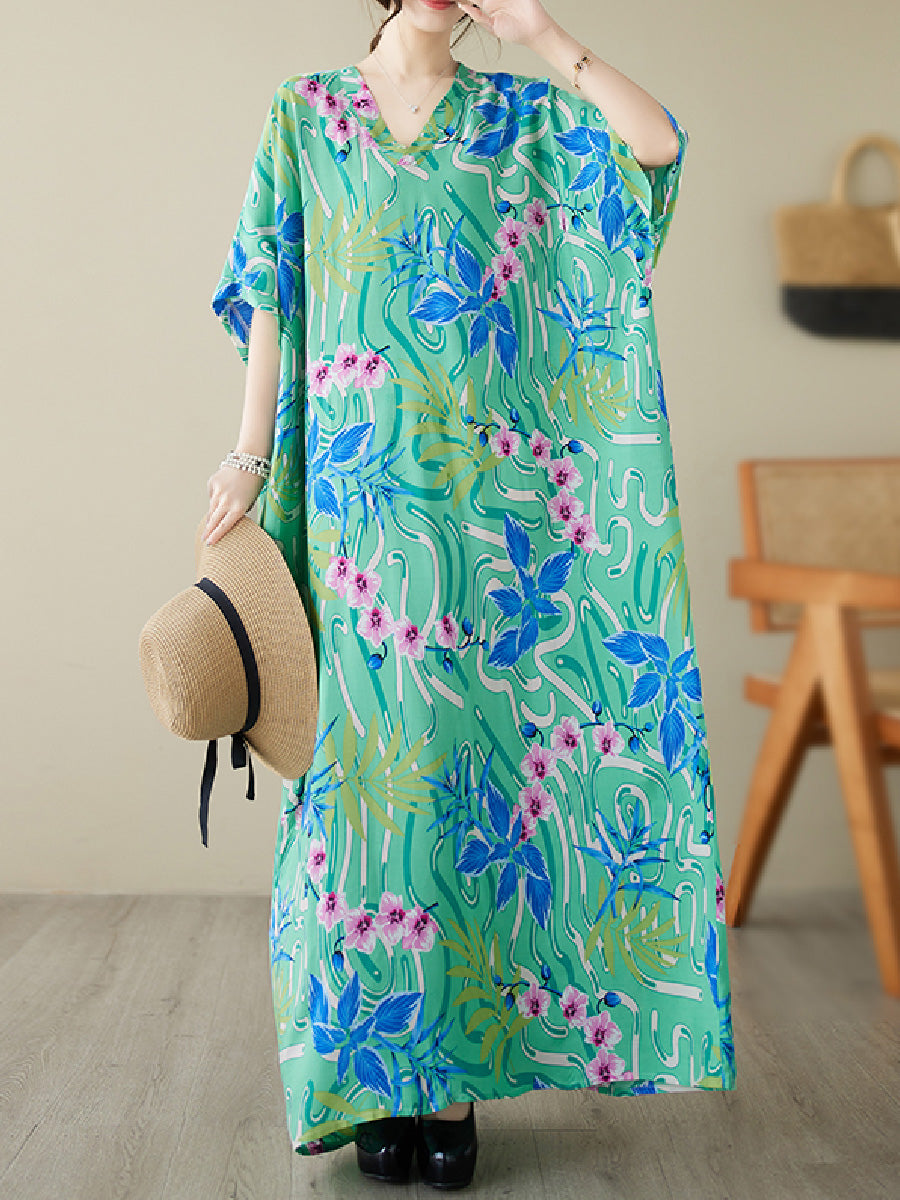 Floral cotton and linen Dress